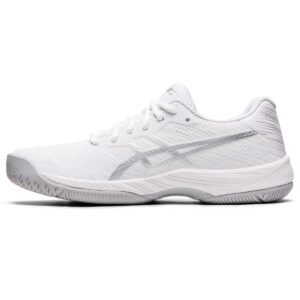 ASICS Women's Gel-Game 9 Tennis Shoes, 7.5, White/Pure Silver