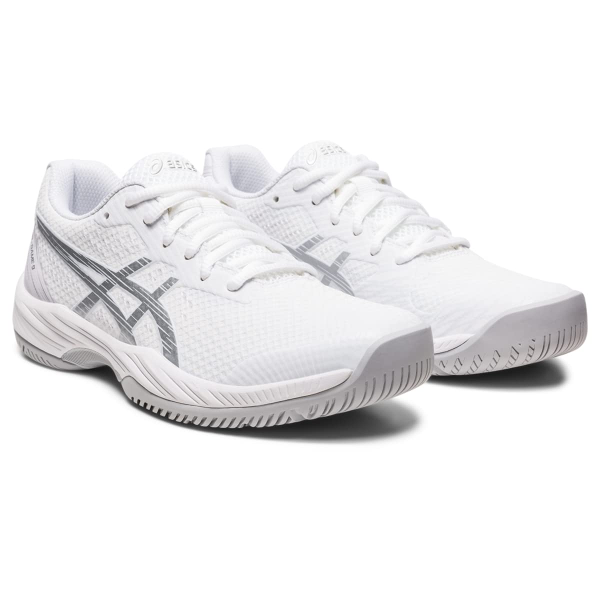 ASICS Women's Gel-Game 9 Tennis Shoes, 7.5, White/Pure Silver