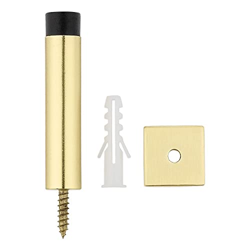 National Hardware N830-528 Reed Door Stop, 3", Brushed Gold with Matte Black Tip