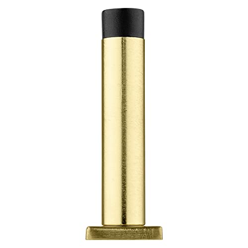 National Hardware N830-528 Reed Door Stop, 3", Brushed Gold with Matte Black Tip