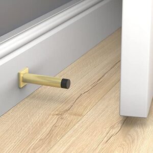 National Hardware N830-528 Reed Door Stop, 3", Brushed Gold with Matte Black Tip