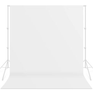 limostudio 10' x 20' (w x h) pure white backdrop background screen, higher density a+ premium grade 150 gsm synthetic material fabric, solid seamless muslin for professional photo studio, agg3251