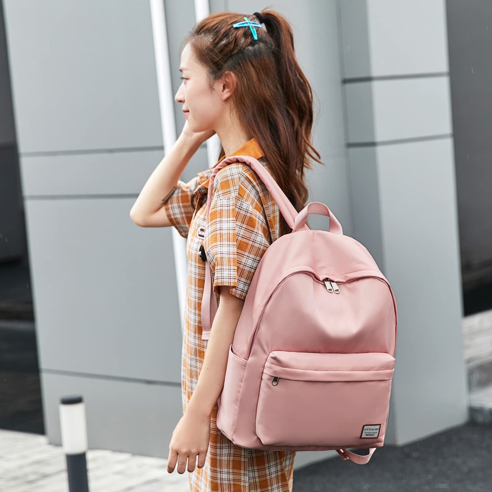 coowoz College Backpack Black Backpack College Bags For Women Men Travel Rucksack Casual Daypack Laptop Backpacks(Pink3)