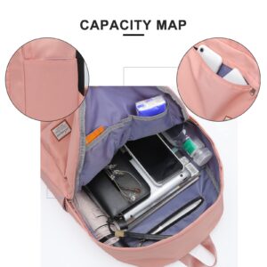 coowoz College Backpack Black Backpack College Bags For Women Men Travel Rucksack Casual Daypack Laptop Backpacks(Pink3)