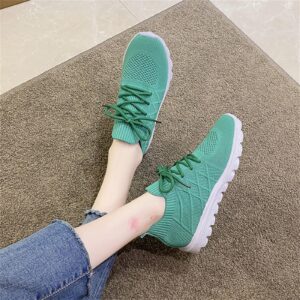 MLAGJSS Slip ons Memory Foam Flats Women's Sneakers Walking Sneakers Womens Sneakers Size 11 Walking Sneakers (0712A324 Mint Green,Size 8)