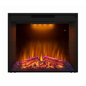 valuxhome electric fireplace, 30 inches fireplace insert for existing fireplace or tv stand, 3 color top light, 750/1500w, black