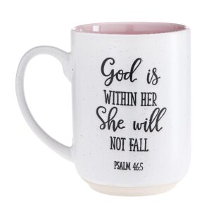 sheffield home religious coffee mugs - stoneware motivational bible coffee mugs for women - inspirational mugs and cups, mugs for tea, latte, and hot chocolate - 17oz