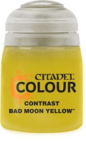 citadel contrast paint - bad moon yellow - 18ml pot
