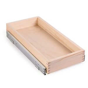 mulush pull out cabinet organizer, soft close slide out wood drawer storage shelves for kitchen, 11”w x 21”d, requires at least 12.5” cabinet opening, finished