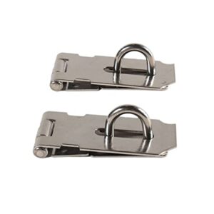 Door Locks Hasp Latch | Royabolt | 3 Inch 2 Pack Stainless Steel Safety Padlock Clasp Hasp Lock Latch, Extra Thick Gate Lock Hasp with Screws (3 inch)