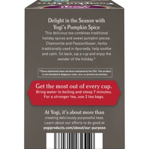 Yogi Tea Pumpkin Spice Tea - 16 Tea Bags per Pack (4 Packs) - Limited Edition Organic Pumpkin Spice Tea Bags - Perfect for the Holidays - Includes Cinnamon Bark, Cardamom Pod, Nutmeg Kernel & More