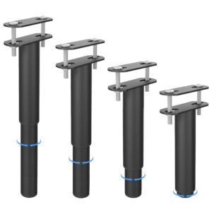 skuehod metal adjustable bed legs replacement set of 4,center support legs for steel bed frame slat support (7"-13")