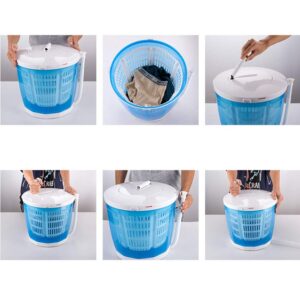 Mini Spin Dryer & Manual Washing Machine,2 in 1 Non-Electric Clothes Spin Dryer,Traveling Manual Outdoor Washer Spin Dryer