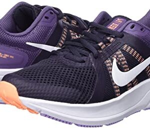 Nike Womens Swift 2 Running Shoe - Dark Purple/White (Dark Purple/White, us_Footwear_Size_System, Adult, Women, Numeric, Medium, Numeric_7_Point_5)