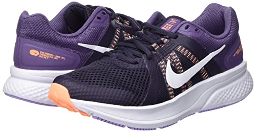 Nike Womens Swift 2 Running Shoe - Dark Purple/White (Dark Purple/White, us_Footwear_Size_System, Adult, Women, Numeric, Medium, Numeric_7_Point_5)