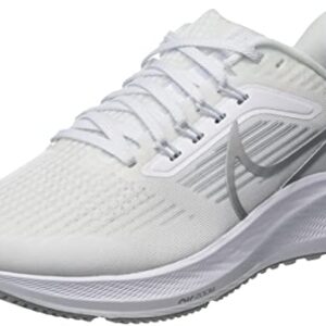 NIKE Women's Sneaker, White Metallic Silver Pure Platinum, 9.5