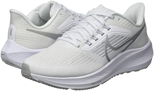 NIKE Women's Sneaker, White Metallic Silver Pure Platinum, 9.5