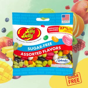 Sugar Free Jelly Beans, Sugar-Free Chewy Candies in Assorted Fruity Flavors, Low Calorie Shareable Sweet Snacks, 2.8 ounce bags, Pack of 3