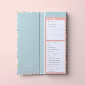 PPP Undated Planner To Do Checklist Notebook (3-Month Supply) | 90 Perforated Pages | Multicolor Leaf Design | Hardcover w/Matte Lamination Finish | Organizer Planner | Task Notebook | 3.5" x 9"