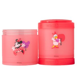 Whiskware Disney Stackable Snack Containers for Kids and Toddlers, 3 Stackable Snack Cups for School and Travel, Minnie and Daisy