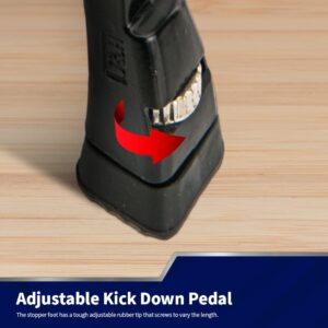 HOME&I Easy Pedal Kick Down Door Stop Stopper Easy Step Door Kick Doorstop,Premium Quality,Height-Adjustable Rubber Foot,4 Inch (4 inch-Black)