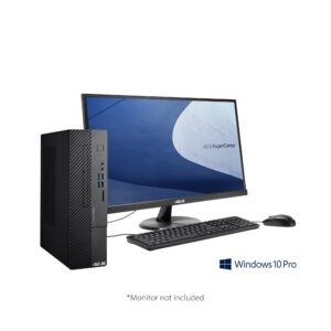 ASUS ExpertCenter D500SC Small Form Factor Desktop PC, Intel Core i5-11400, 8GB DDR4 RAM, 256GB PCIe SSD, TPM, Windows 10 Pro, Black, D500SC-XH502