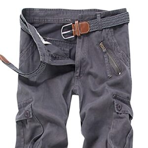 Men's Outdoor Tactical Pants Rip Stop Lightweight Waterproof Military Combat Cargo Work Pants Hiking Pants Workwear Gray