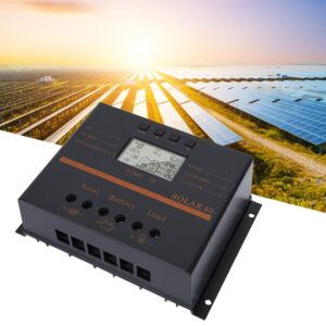 12V 24V Auto 80A Solar , Energy Controllers Solar Wind Power Controller Solar Panel Battery Intelligent Regulator LCD Display Solar Panel Controller with USB 5V Charging Interface