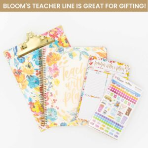 bloom daily planners Teacher To-Do List Daily Planning Pad - Teacher Appreciation Gift & Task Productivity Organizer - School Tear-Off Notepad for Classroom or Homeschool (6” x 9”) - Happy Blooms