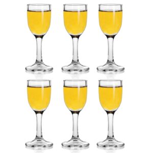 Valeways Shot Glasses, 3.5oz Mini Wine Glasses Set of 6, Cute Shot Glasses/Great for White and Red Wine/Wine Glass Clear/Tasting Glasses