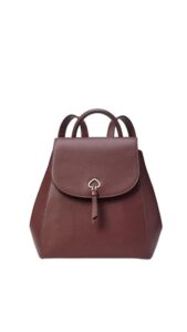 kate spade leather flap backpack (cherrywood) medium