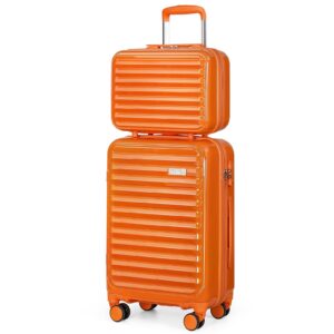 coolife luggage suitcase expandable (only 28”) abs+pc spinner suitcase with tsa lock carry on 20 in 24in 28in