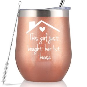 geanhil christmas new year gift for new homeowner-this girl just bought her 1st house-housewarming gift for daughter sister niece best friends-funny new home owner present-12oz tumbler coffee cup mug