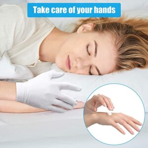 White Gloves, 7 Pairs Thicken Cotton Gloves, Moisturizing Gloves Overnight, One Size Fit White Gloves Women and Men, Washable Cotton Gloves Eczema Gloves, White Cotton Gloves for Dry Hands