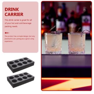 2Pcs Takeout Cup Trays Foam Coffee Carrier Cup Carry Holder Drink Carrier to Go Drink Holder 8 Cups for Hot and Cold Drinks Milk Tea