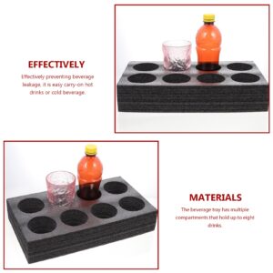 2Pcs Takeout Cup Trays Foam Coffee Carrier Cup Carry Holder Drink Carrier to Go Drink Holder 8 Cups for Hot and Cold Drinks Milk Tea