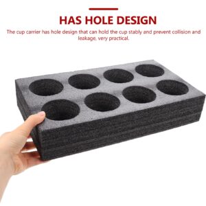 2Pcs Takeout Cup Trays Foam Coffee Carrier Cup Carry Holder Drink Carrier to Go Drink Holder 8 Cups for Hot and Cold Drinks Milk Tea