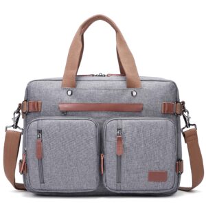 molnia 15.6 inch laptop backpack,3 in 1 briefcases for men,laptop backpack, messenger bag,computer bags for men, grey