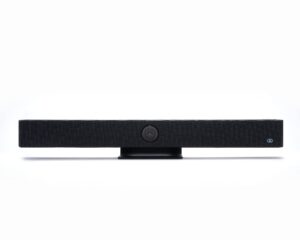 boom aura ultra hd 4k camera conferencing video bar, 120 degree wide angle fov, beam forming 6 mic array with noise canceling, 2 speakers, ai auto framing and voice speaker tracking, usb plug and play
