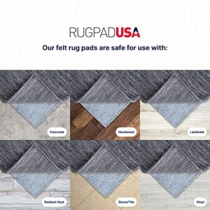 RUGPADUSA - Essentials - 8'x10' - 1/4" Thick - 100% Felt - Long-Lasting Comfortable Rug Pad - Safe for All Floors and Finishes Including Hardwoods