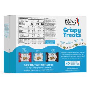 Blake’s Seed Based Crispy Treats – Variety Pack (24 Count), Vegan, Gluten Free, Nut Free & Dairy Free, Healthy Snacks for Kids or Adults, School Safe, Low Calorie Organic Soy Free Snack