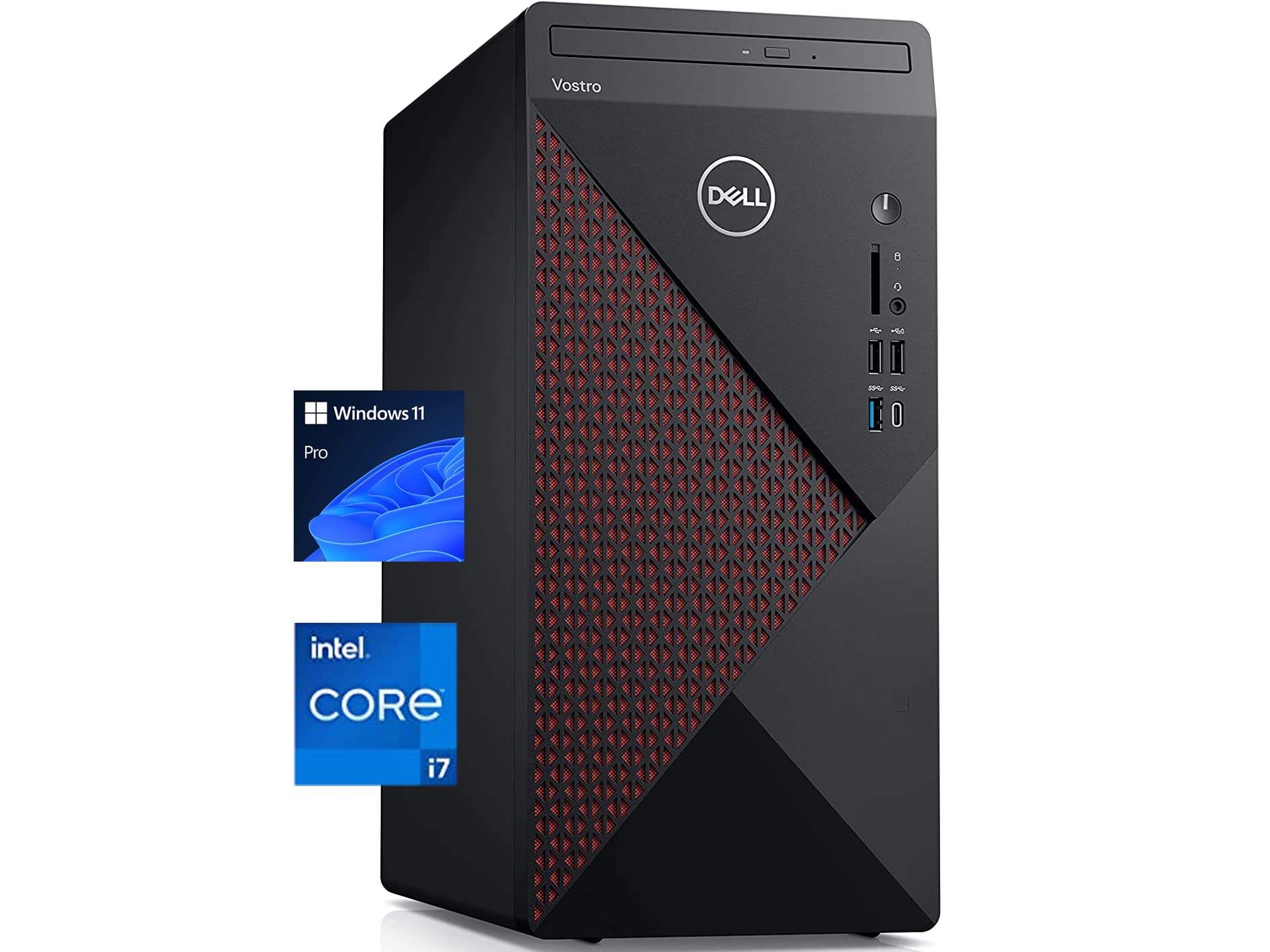 Dell Vostro 5000 Series 5890 Business Desktop Computer, 10th Gen Intel Core i7-10700(8 Cores), Windows 11 Pro, 32GB RAM, 1TB SSD, Intel UHD Graphics 630, DVD, WiFi, HDMI, DisplayPort