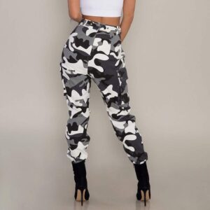 Pants Camo Pants Cargo Military Camouflage Casual Trousers Combat Womens Pants Womens Denim with Pockets,White