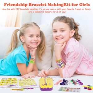 Simfunso Friendship Bracelet Making Kit, Toys for Girls Ages 7 8 9 10 11 12 Year Old, Present for Teen Girl, Arts and Crafts Kit for Kids Ages 8, Birthday Gift Toys for 8-12 Years Old
