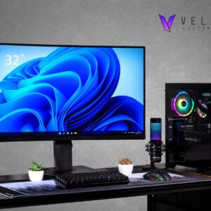 Velztorm Mini Pilum CTO Gaming Desktop PC (AMD Ryzen 7-5700X 8-Core, GeForce RTX 3060, 16GB DDR4, 1TB PCIe SSD + 1TB HDD (3.5), 120mm AIO, RGB Fans, 750W PSU, WiFi 5, BT, Win10H) VELZ0058