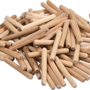 Wood Dowel Pins - Fluted - 1/4" Diameter (1/4" x 2", 100)