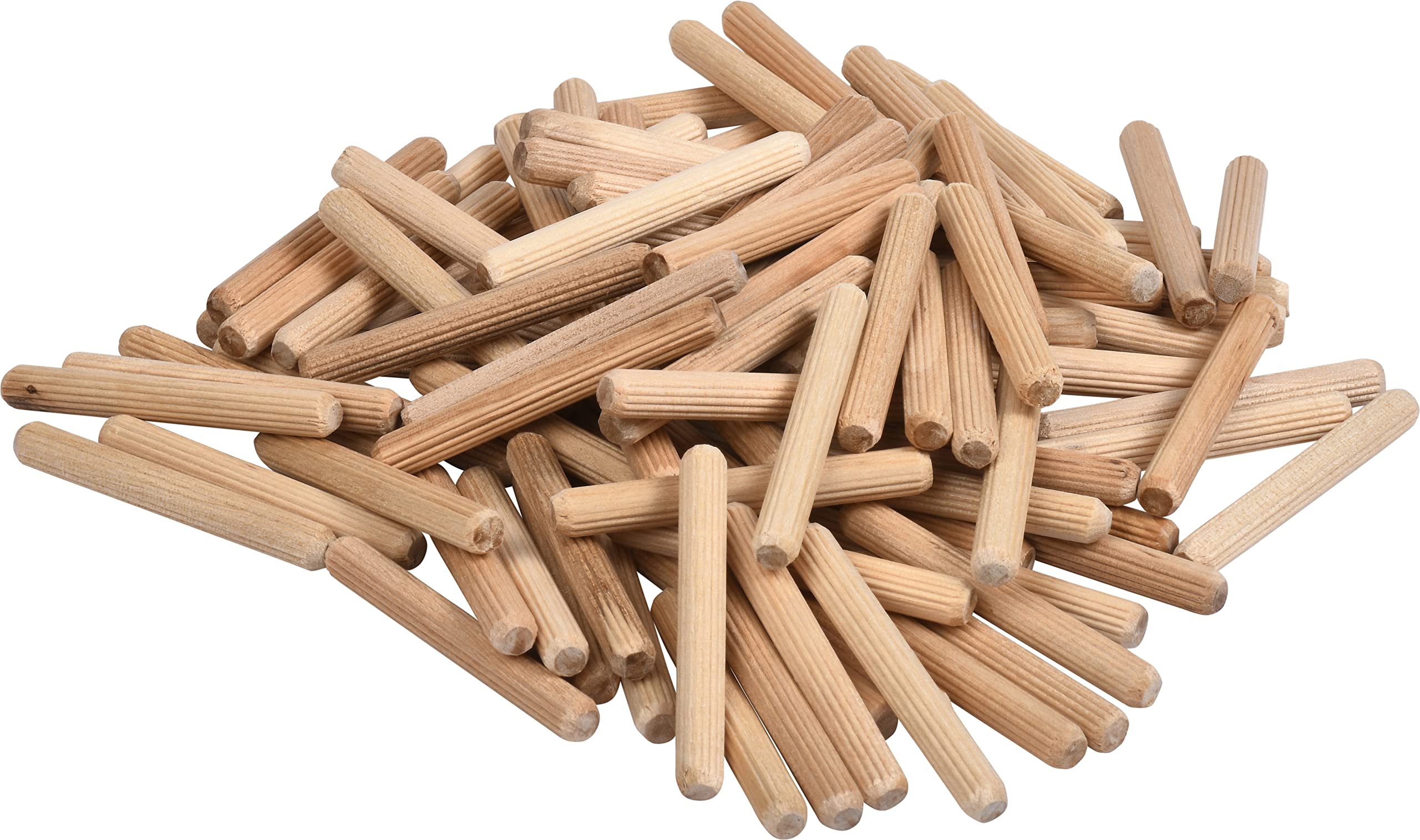 Wood Dowel Pins - Fluted - 1/4" Diameter (1/4" x 2", 100)