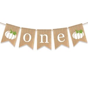 gankbite white pumpkin one banner fall 1st birthday decoration cake smash photo prop little pumpkin autumn party supplies