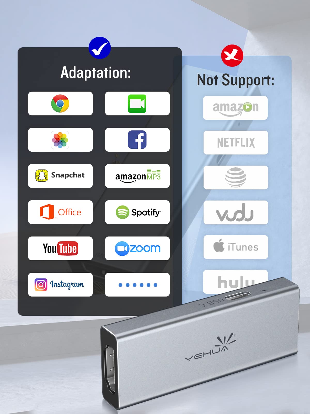 YEHUA Lightning to HDMI Adapter with 4FT Cable, 4K Digital AV HDMI Adapter for iPhone/iPad to TV/Projector, Video Audio Sync Screen Converter with Charging Port, Support All iOS Projector