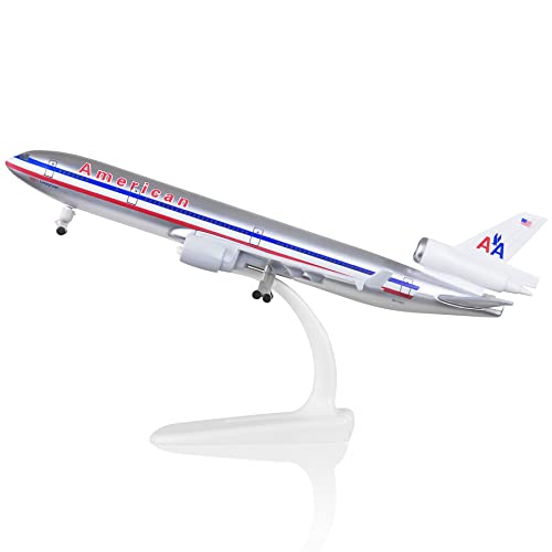 Lose Fun Park 1/300 MD11 American Plane Diecast Airplane Model Plane for Adults Collection Office Desktop Decoration Birthday Gift